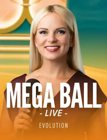 Mega Ball slot artwork from Evolution, RTP 95.4%